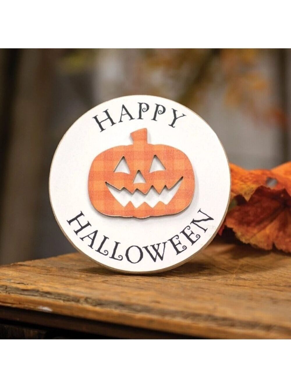 HALLOWEEN CLEARANCE!!!! ($5) Happy Halloween Jack Circle Easel Sign